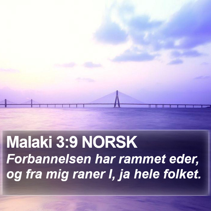 Malaki 3:9 NORSK Bible Study
