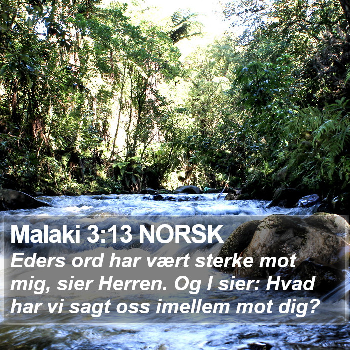 Malaki 3:13 NORSK Bible Study