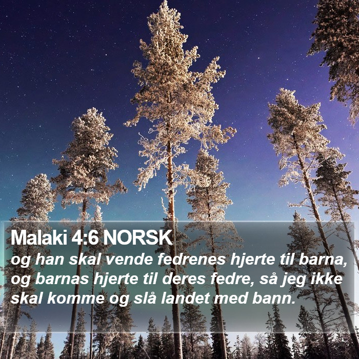 Malaki 4:6 NORSK Bible Study