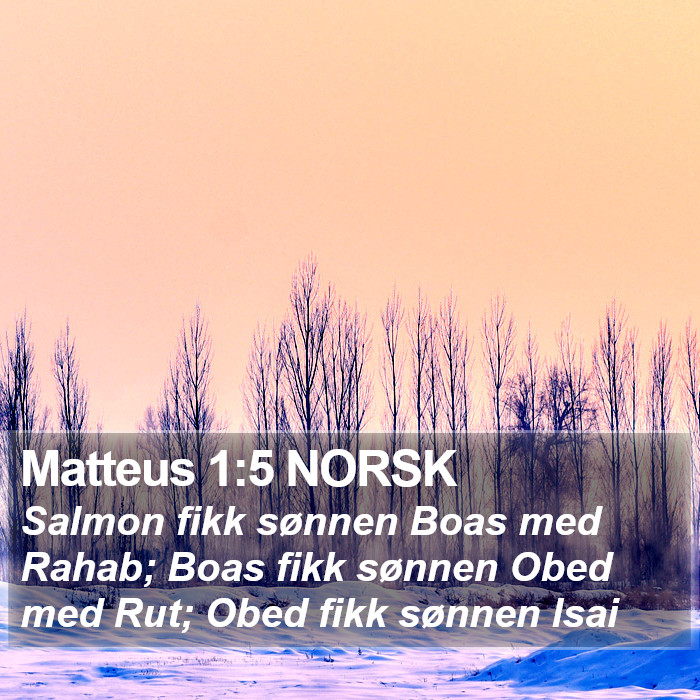 Matteus 1:5 NORSK Bible Study