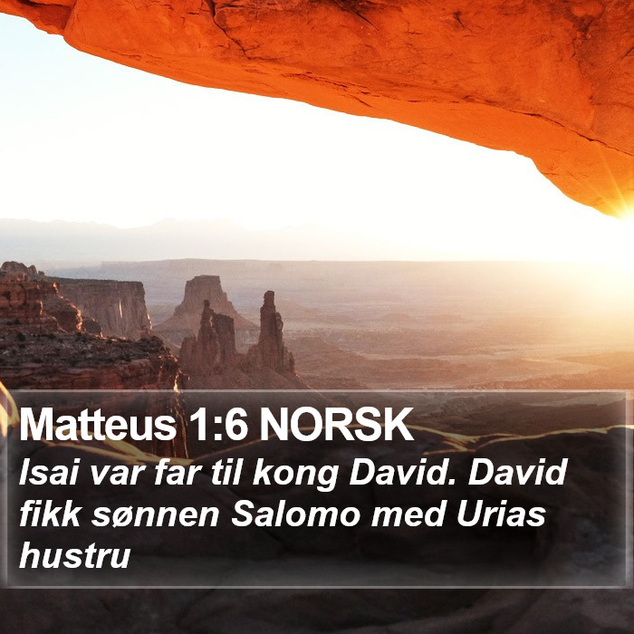 Matteus 1:6 NORSK Bible Study