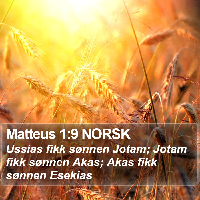 Matteus 1:9 NORSK Bible Study