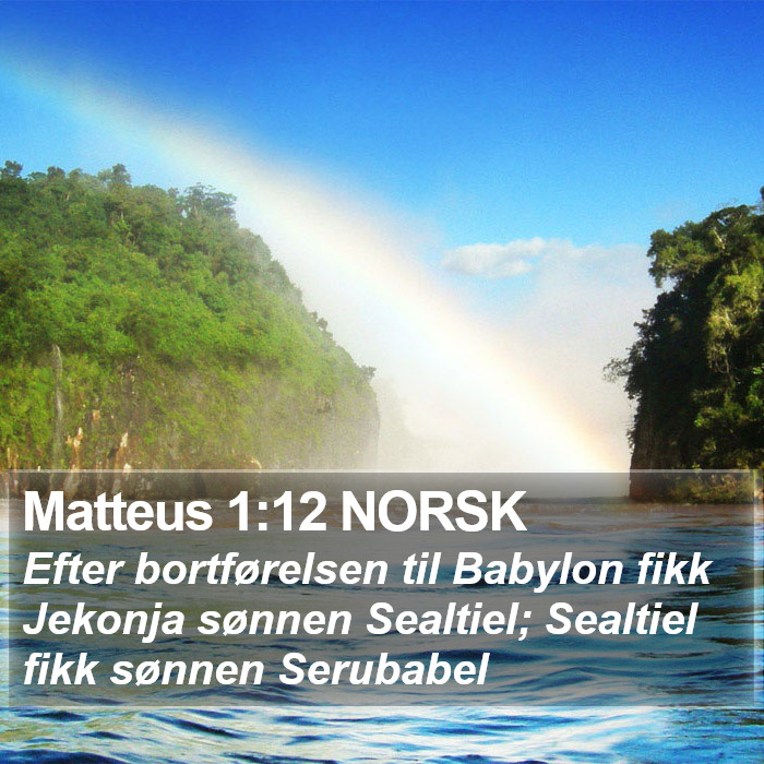 Matteus 1:12 NORSK Bible Study