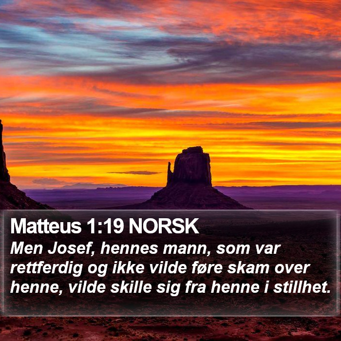 Matteus 1:19 NORSK Bible Study