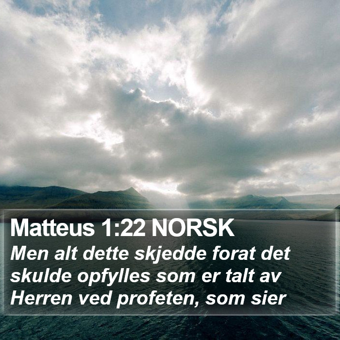 Matteus 1:22 NORSK Bible Study