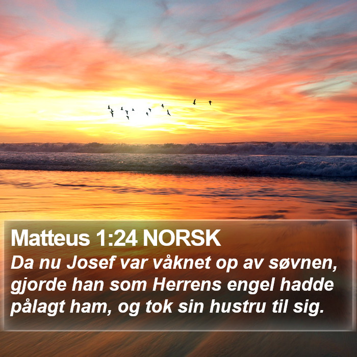 Matteus 1:24 NORSK Bible Study