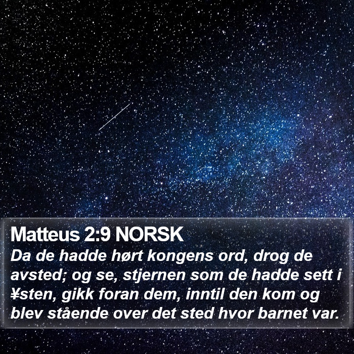 Matteus 2:9 NORSK Bible Study