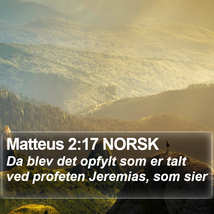 Matteus 2:17 NORSK Bible Study