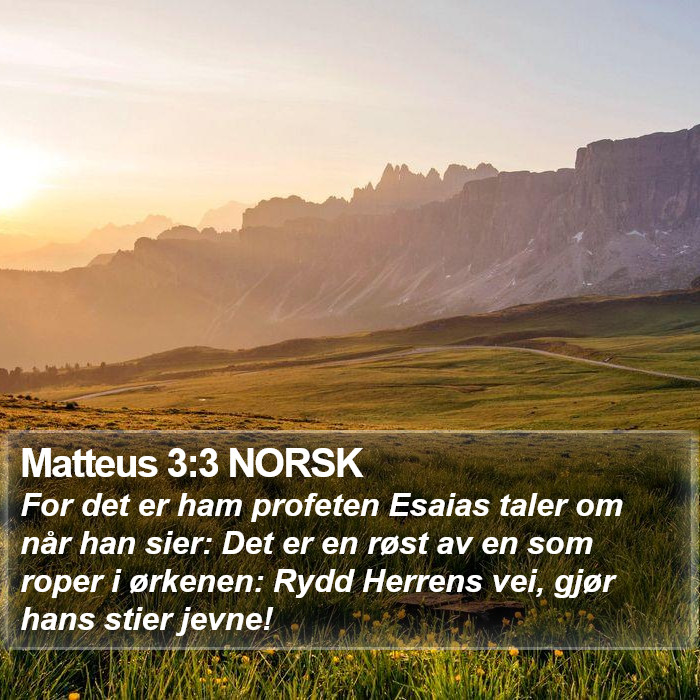 Matteus 3:3 NORSK Bible Study