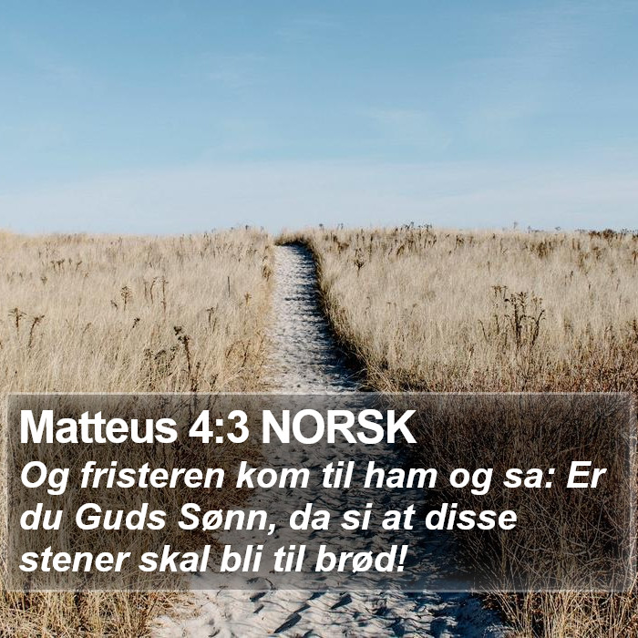 Matteus 4:3 NORSK Bible Study