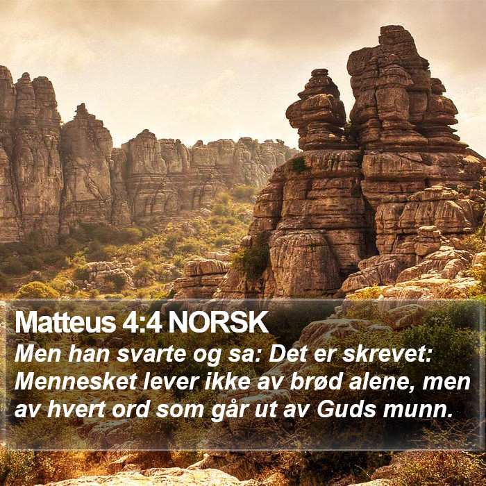 Matteus 4:4 NORSK Bible Study