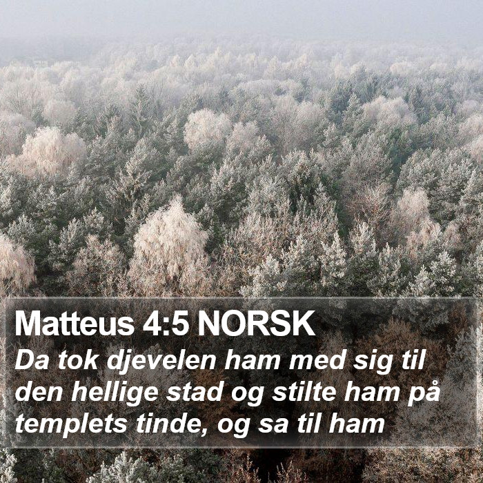 Matteus 4:5 NORSK Bible Study