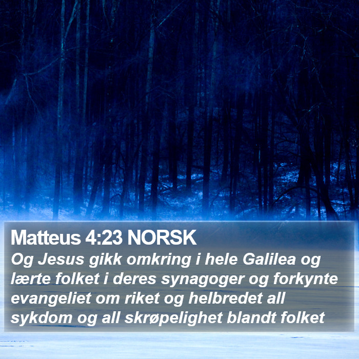 Matteus 4:23 NORSK Bible Study