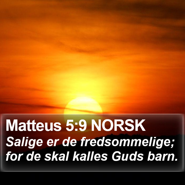 Matteus 5:9 NORSK Bible Study