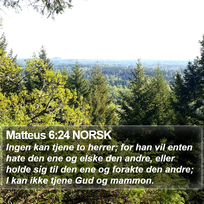 Matteus 6:24 NORSK Bible Study