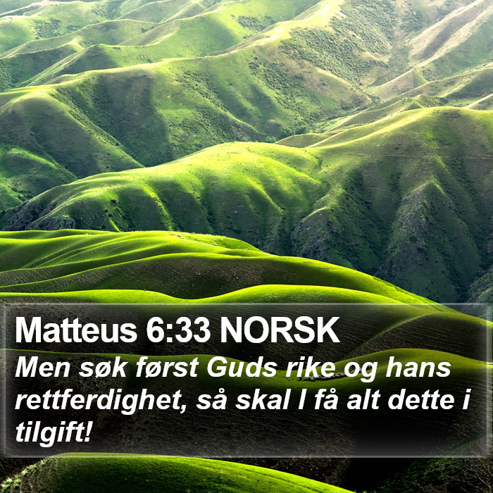 Matteus 6:33 NORSK Bible Study
