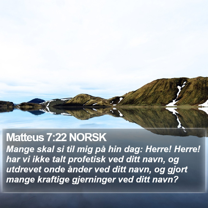 Matteus 7:22 NORSK Bible Study