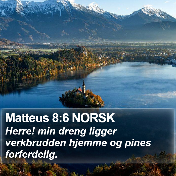 Matteus 8:6 NORSK Bible Study