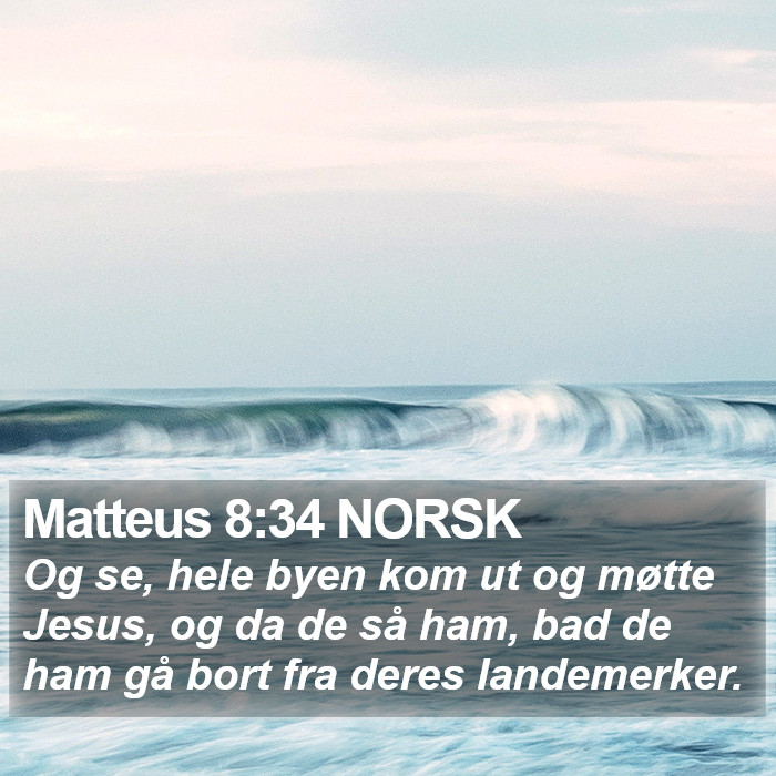 Matteus 8:34 NORSK Bible Study