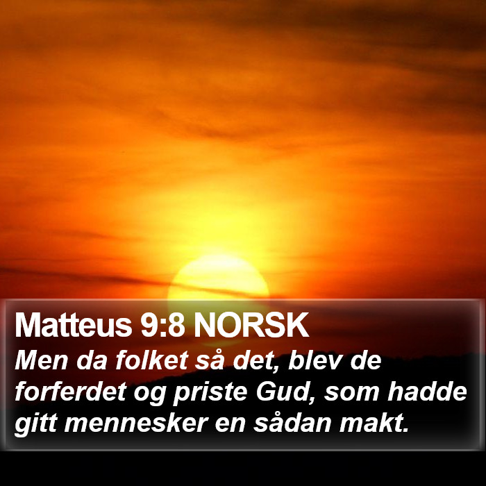 Matteus 9:8 NORSK Bible Study