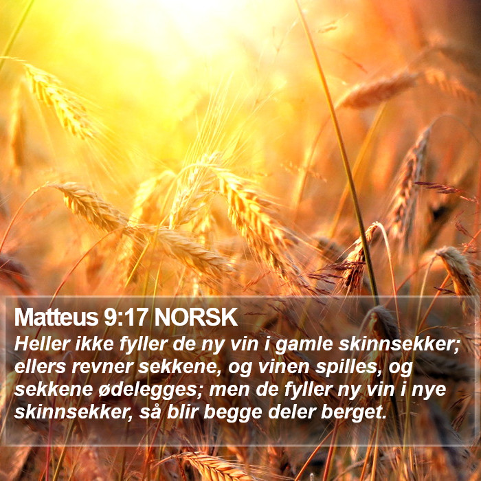 Matteus 9:17 NORSK Bible Study