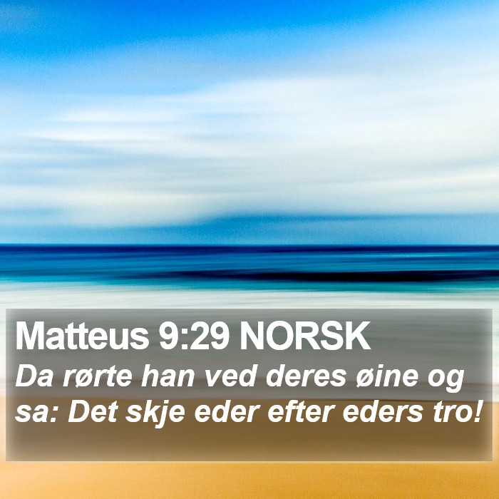 Matteus 9:29 NORSK Bible Study