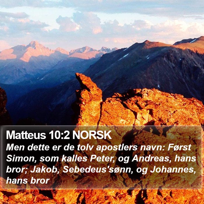 Matteus 10:2 NORSK Bible Study