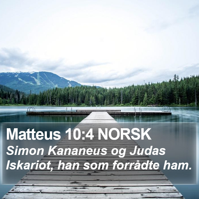 Matteus 10:4 NORSK Bible Study