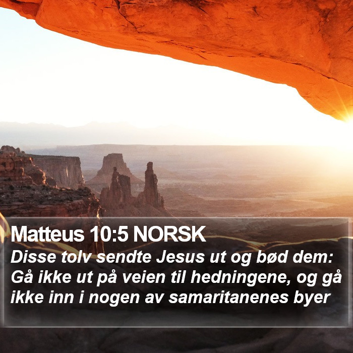 Matteus 10:5 NORSK Bible Study