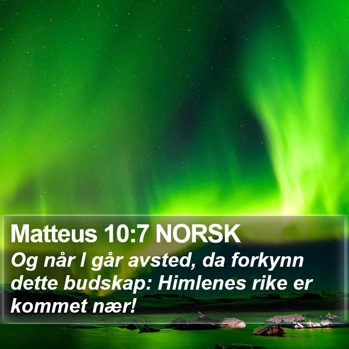 Matteus 10:7 NORSK Bible Study