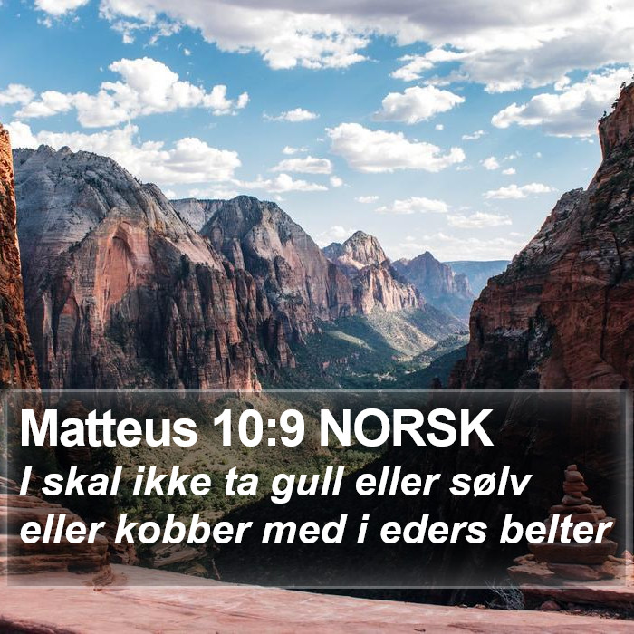 Matteus 10:9 NORSK Bible Study