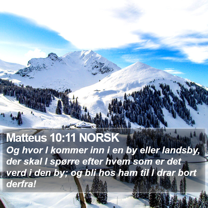 Matteus 10:11 NORSK Bible Study