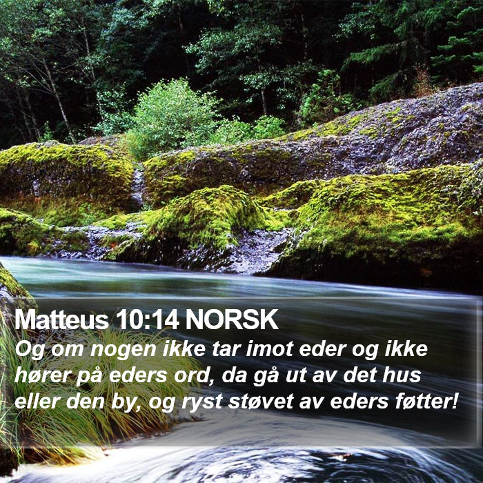 Matteus 10:14 NORSK Bible Study