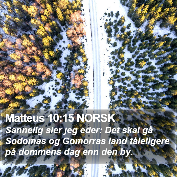 Matteus 10:15 NORSK Bible Study