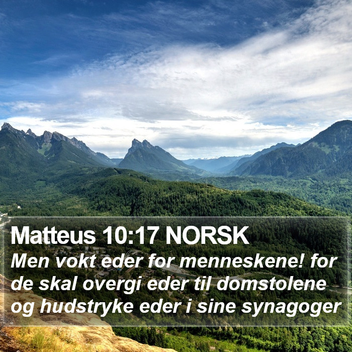 Matteus 10:17 NORSK Bible Study