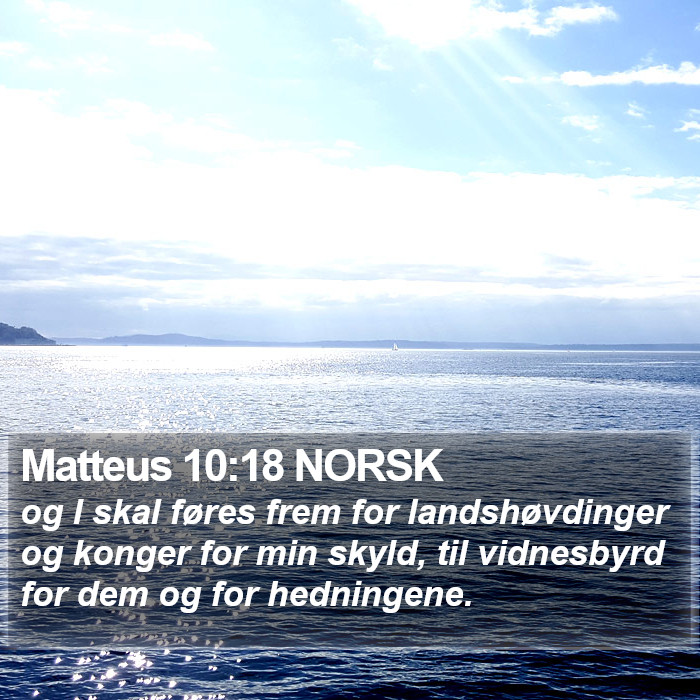 Matteus 10:18 NORSK Bible Study