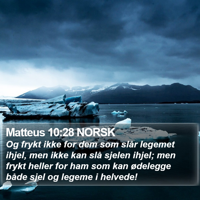 Matteus 10:28 NORSK Bible Study