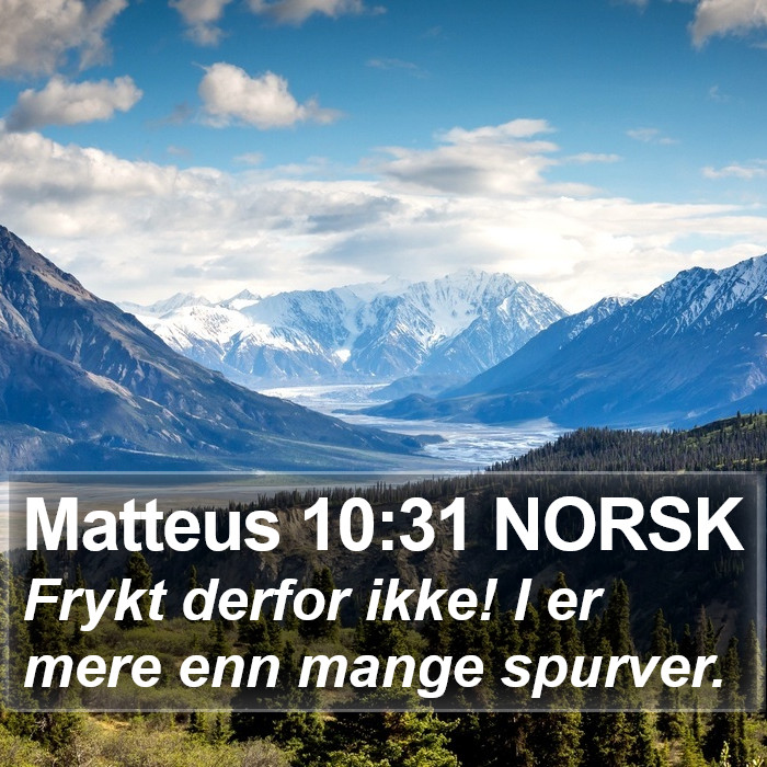 Matteus 10:31 NORSK Bible Study