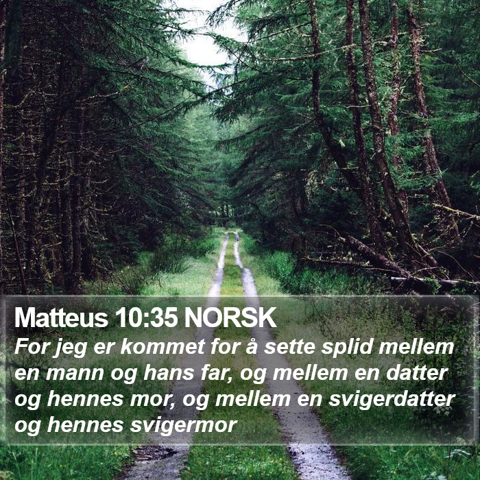 Matteus 10:35 NORSK Bible Study