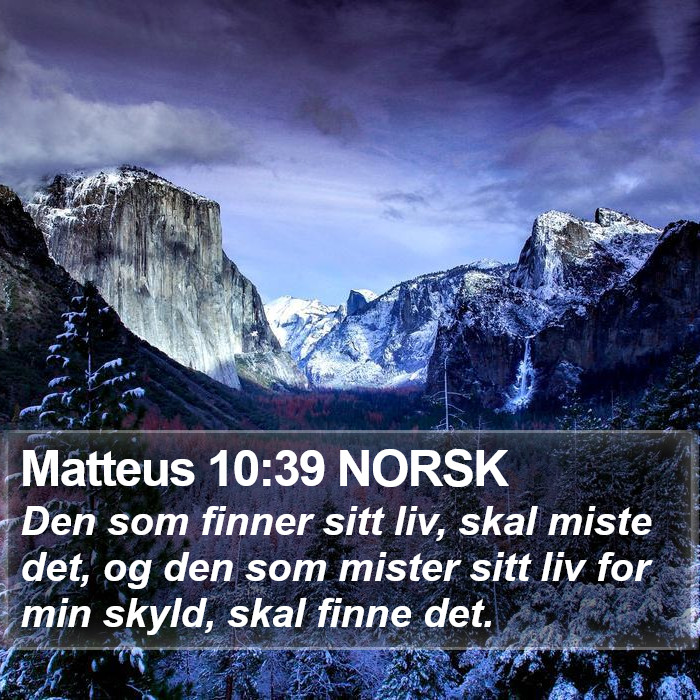 Matteus 10:39 NORSK Bible Study