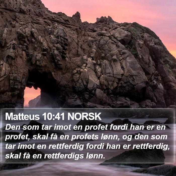 Matteus 10:41 NORSK Bible Study