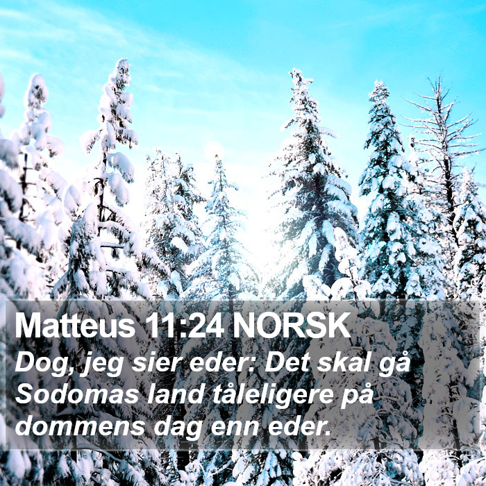 Matteus 11:24 NORSK Bible Study