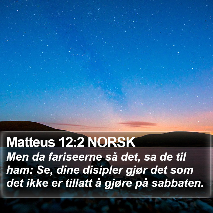 Matteus 12:2 NORSK Bible Study