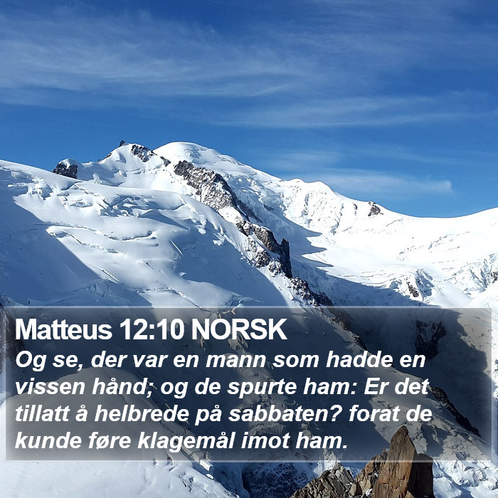 Matteus 12:10 NORSK Bible Study