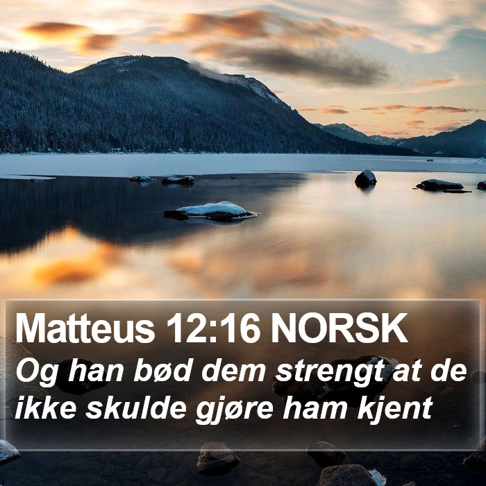 Matteus 12:16 NORSK Bible Study