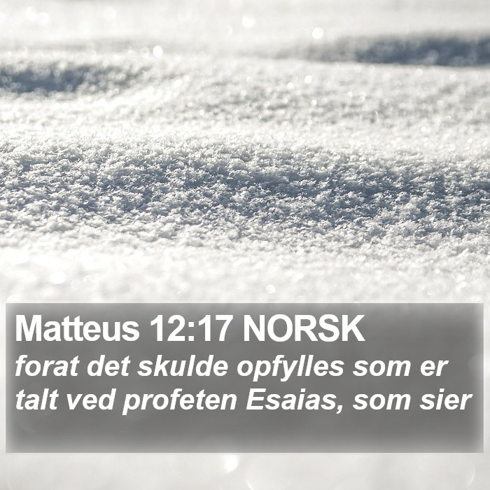 Matteus 12:17 NORSK Bible Study