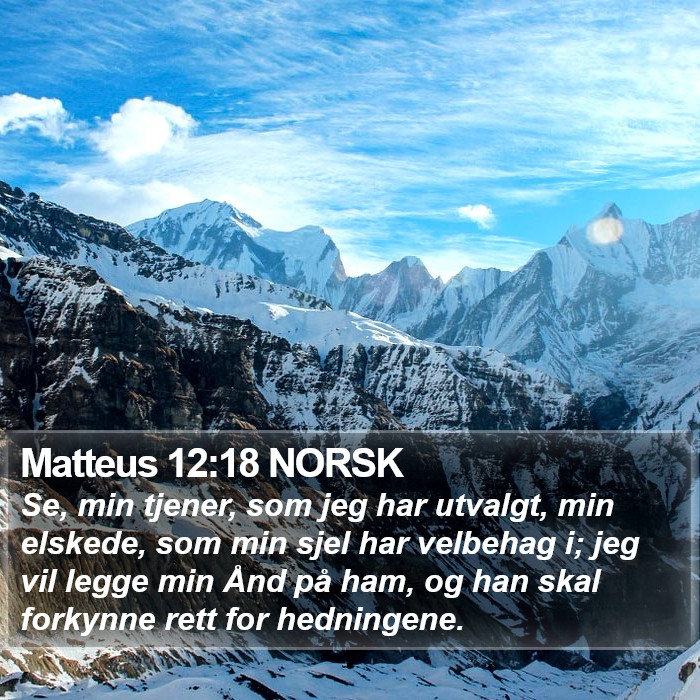 Matteus 12:18 NORSK Bible Study