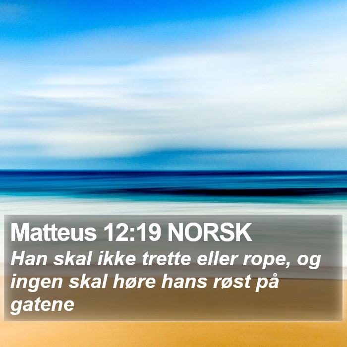 Matteus 12:19 NORSK Bible Study