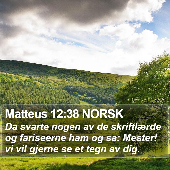 Matteus 12:38 NORSK Bible Study