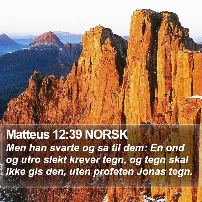 Matteus 12:39 NORSK Bible Study